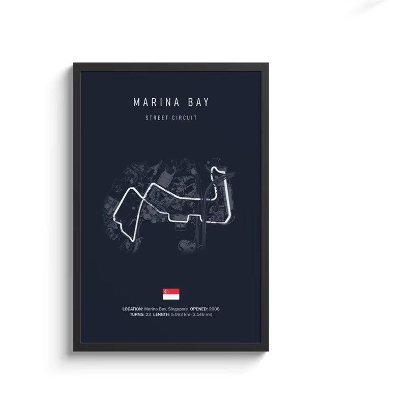 F1 Track Circuit Canvas Painting Wall Art Nordic Posters Aesthetic Motorsport Race Picture for Home Decor