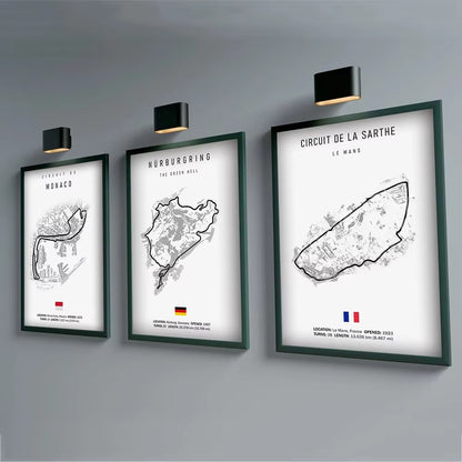F1 Track Circuit Canvas Painting Wall Art Nordic Posters Aesthetic Motorsport Race Picture for Home Decor