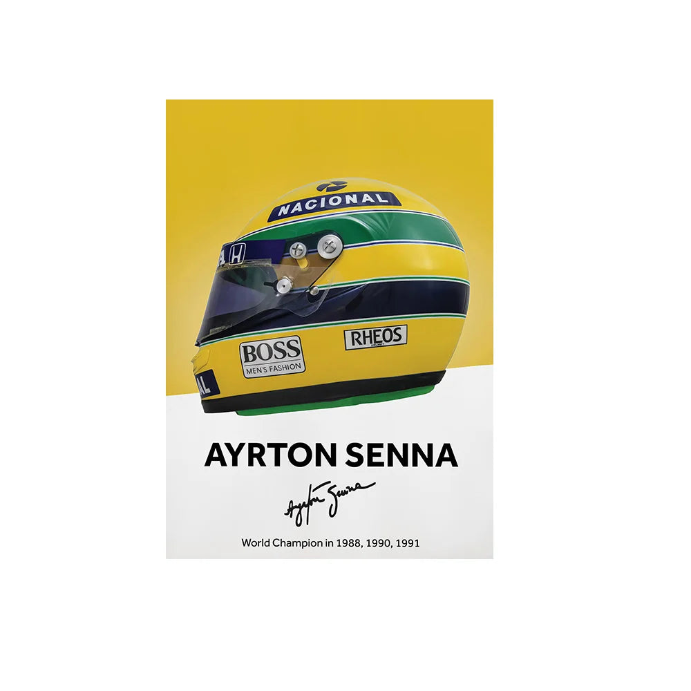 Formula 1 Helmet Wall Art Poster Formula 1 Race Canvas Painting on the Wall Formula 1 Canvas Art Pictures Home Wall Decor Cuadro